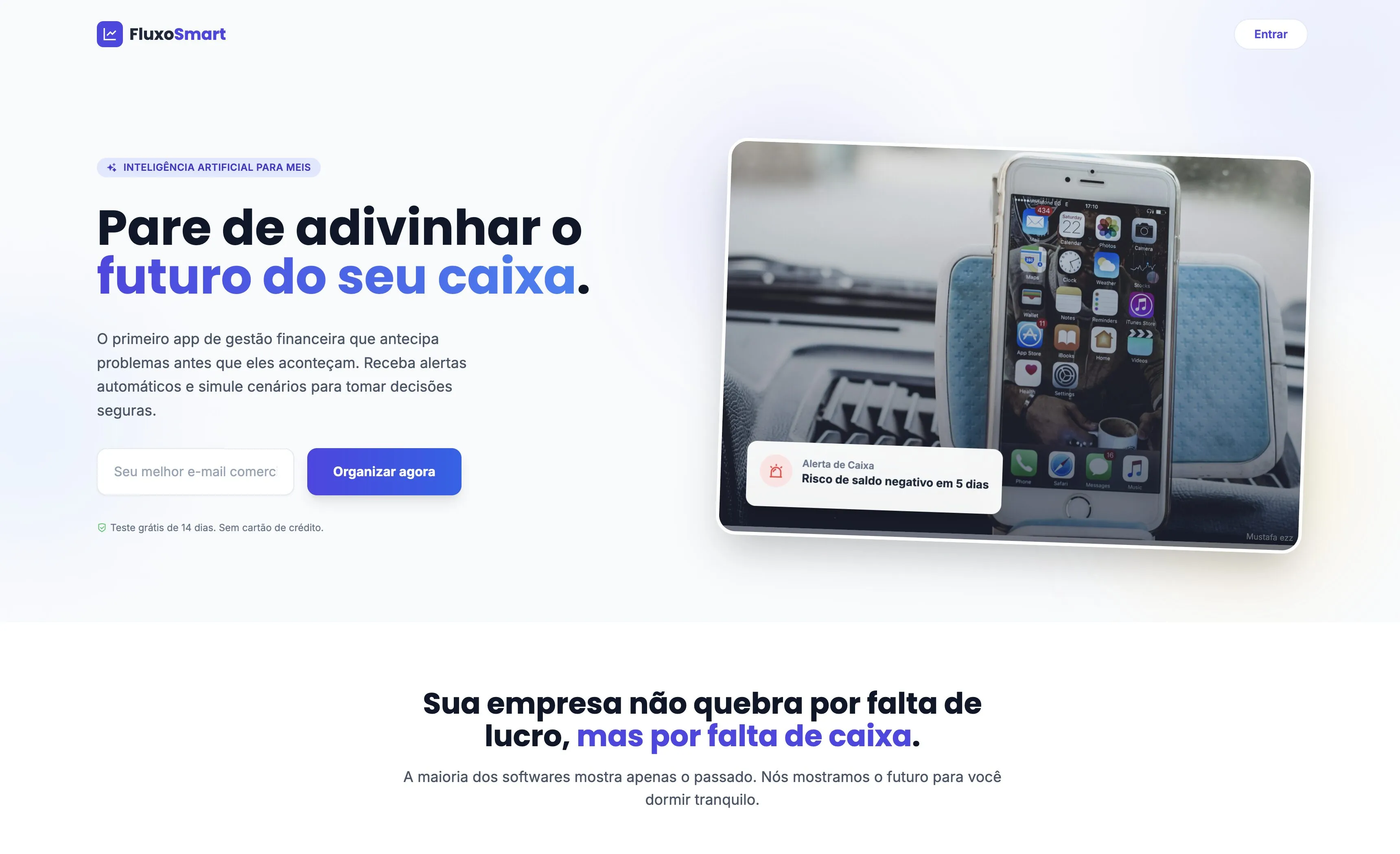 Fluxo Smart - Pare de adivinhar o futuro do seu caixa.